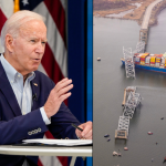 Biden dice que cruzó en tren el puente de Baltimore, pese a que no tenía rieles